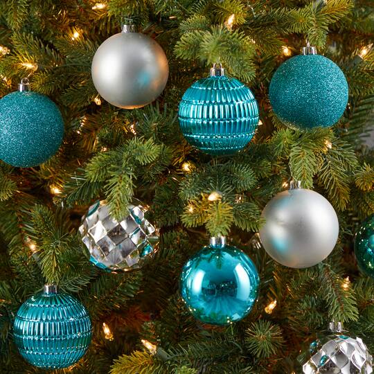 40ct. 3" & Silver Shatterproof Ball Ornaments